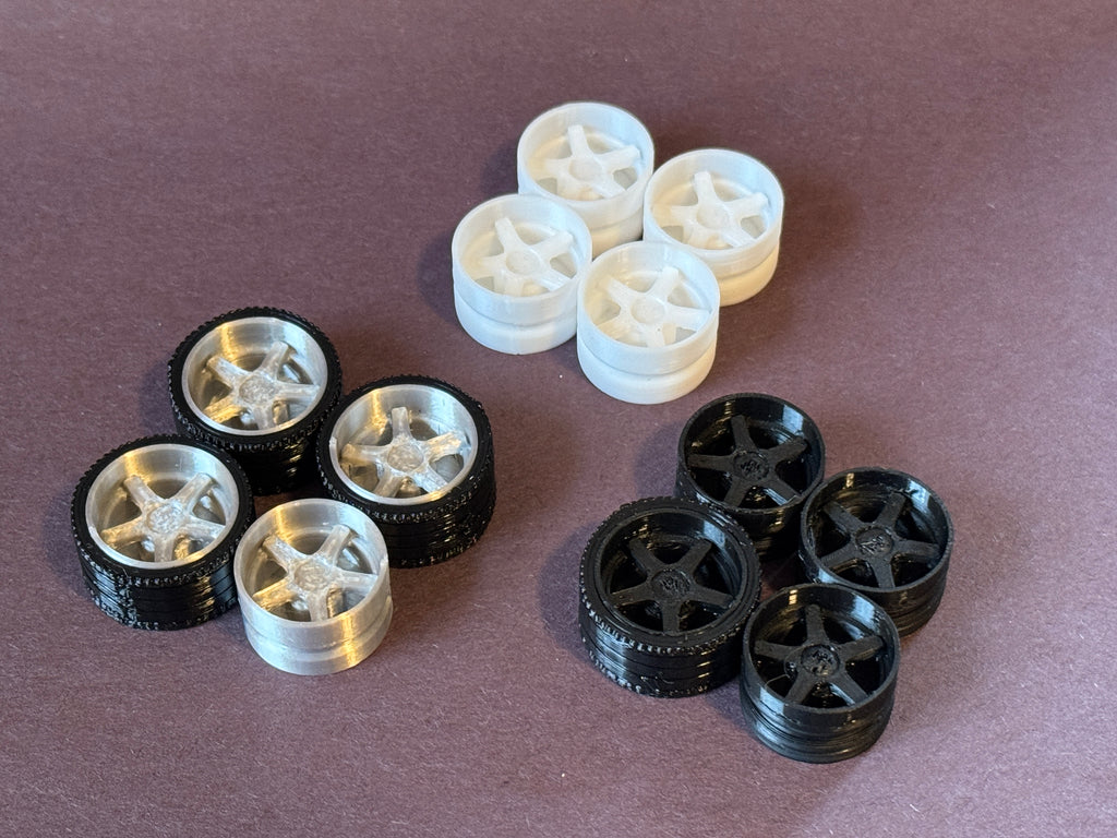 Brick Car/LEGO Speed Champions JDM Style 5 Spoke Wheels